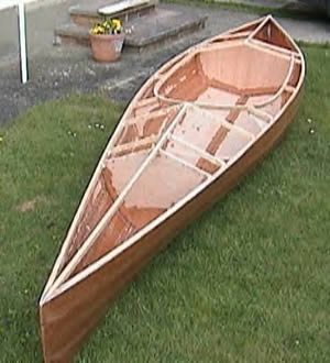50/50 sailing canoe under construction
